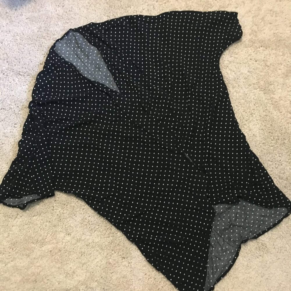 Ardene 100% Viscose Polka Dot Cocoon Kimono Cardigan Cover Up Medium M - Picture 10 of 14